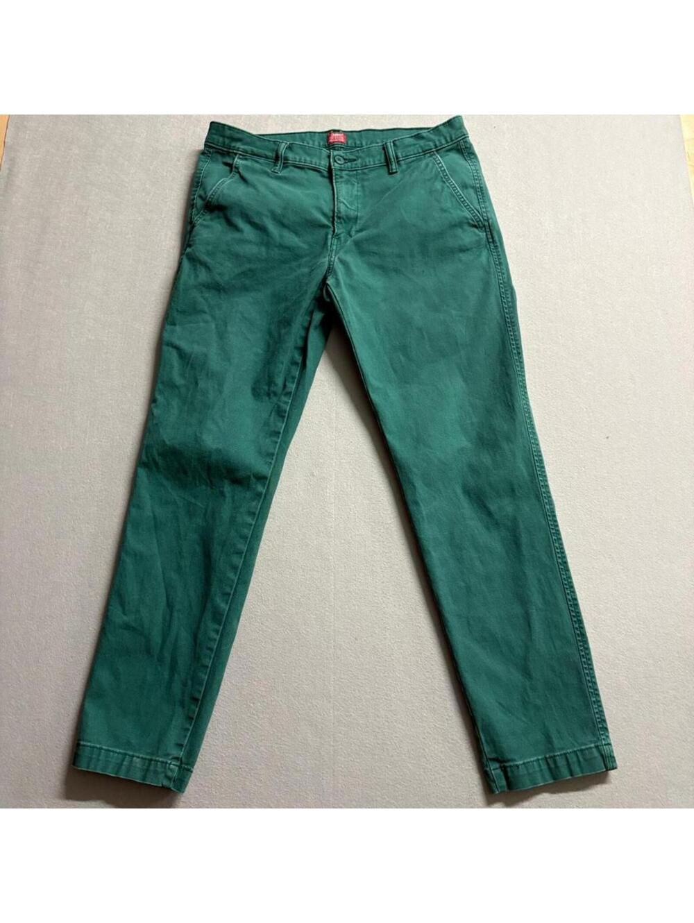 Levi's XX Chino Relaxed Taper Pants Mens 34x32 Green Stretch Cotton Casual